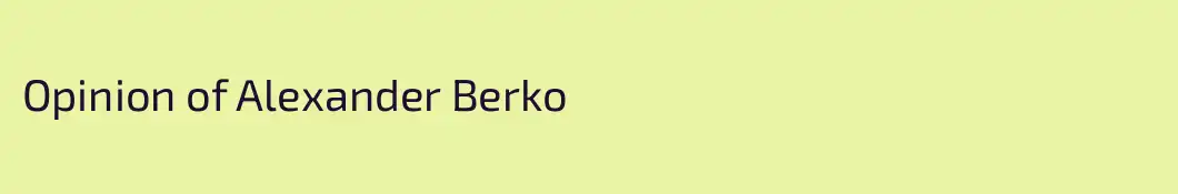 Opinion of Alexander Berko